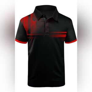 2/$20 • Men’s 2XL Printed Polo Shirt Short Sleeve Golf T-Shirts